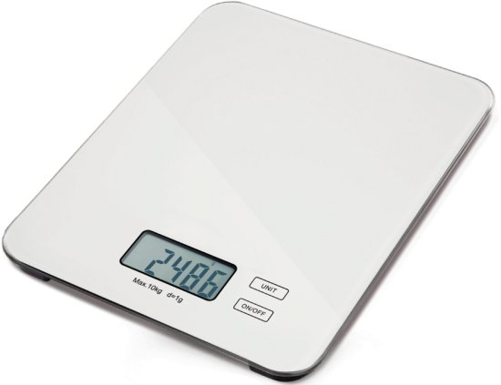 משקל מטבח דיגיטלי 10 ק''ג EL-301B מבית אלקטרו חנן - צבע לבן