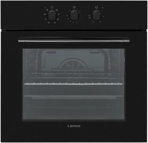 תנור בנוי מכני 65 ליטר 7 תוכניות LENCO LBI-M65VBL - זכוכית שחורה