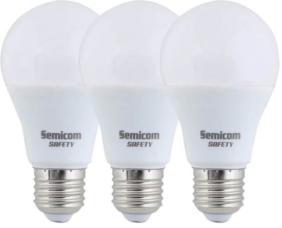 3 נורות לד בגוון GPlus 10W SAFETY E27 A60 3000K