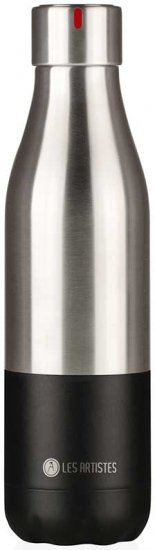 בקבוק תרמי 500 מ''ל Bottle'up Split  מבית Les Artistes - שחור/כסוף