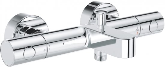 ברז תרמוסטטי לאמבטיה עם שסתום הטיה GROHE דגם Precision Get - צבע כרום