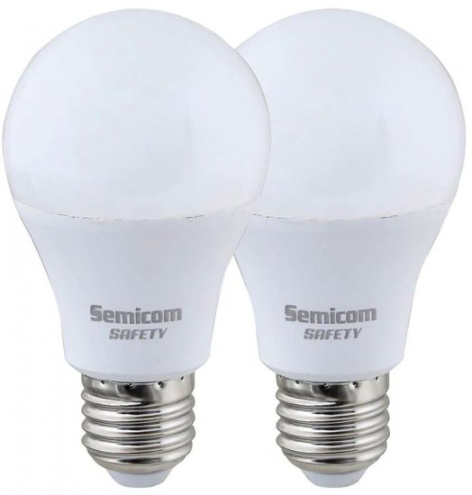 זוג נורות לד בגוון GPlus 10W SAFETY E27 A60 3000K