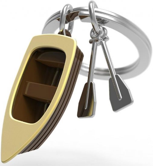 מחזיק מפתחות בצורת סירה מבית Metalmorphose - צבע חום