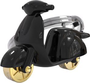 מחזיק מפתחות בצורת קטנוע מבית Metalmorphose - צבעים כסוף/ורוד