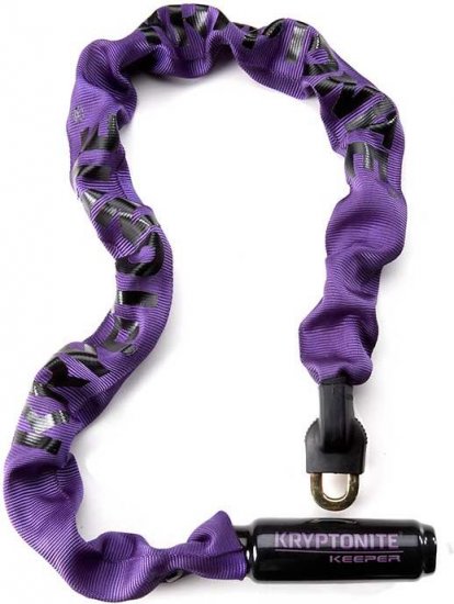 מנעול שרשרת Kryptonite Keeper 785 לאופניים עם 2 מפתחות - צבע סגול