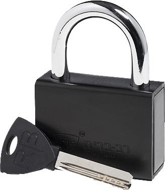 מנעול תליה מחוסם 13 מ''מ עם 3 מפתחות רב בריח