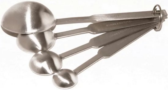 סט 4 כפות מדידה מנירוסטה Roso Glaze