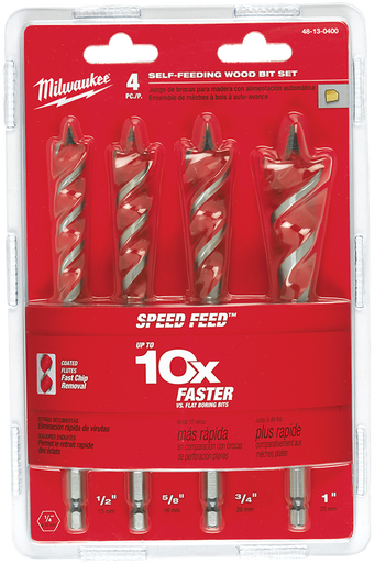 סט 4 מקדחי ספירלה לאימפקט Milwaukee