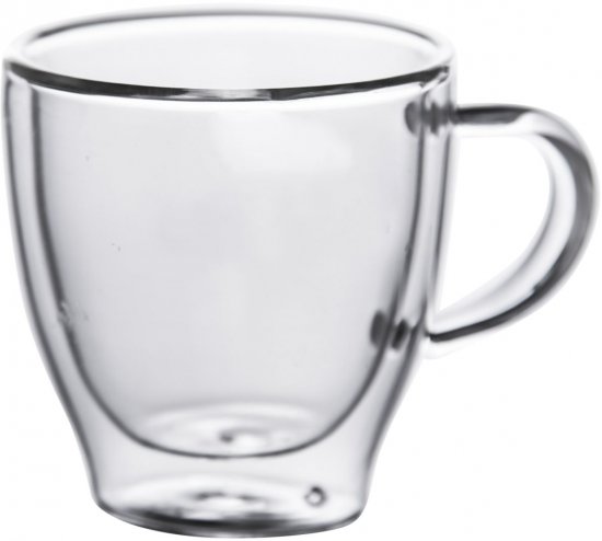 סט 6 ספלי אספרסו עם ידית מזכוכית כפולה 80 מ''ל Arcosteel