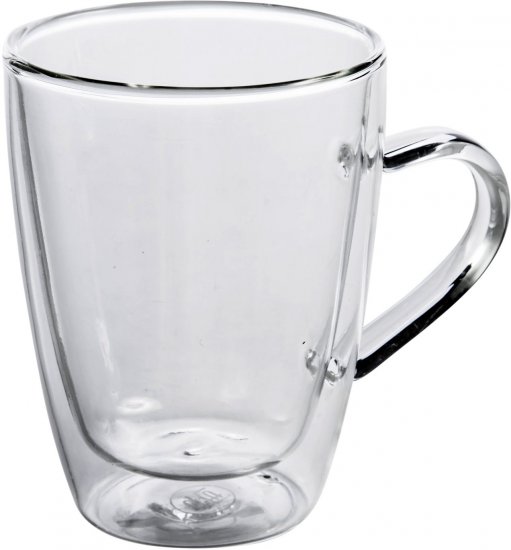 סט 6 ספלים עם ידית מזכוכית כפולה 350 מ''ל Arcosteel