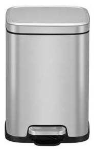 פח דוושה 4 ליטר Eko Stella - צבע נירוסטה מוברשת