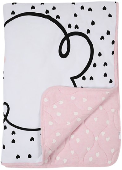 שמיכת ג'רסי חורף קטנה עם מילוי 80*80 ס''מ Minene - ורוד מלאנז'