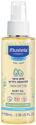 שמן עיסוי תינוקות מבית Mustela - נפח 100 מ''ל