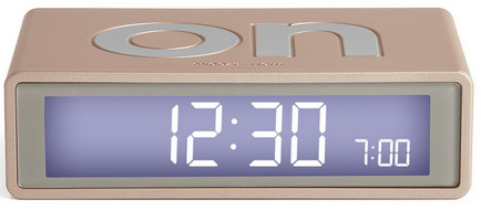 שעון מעורר דיגיטלי Lexon Flip Travel - צבע זהב רך