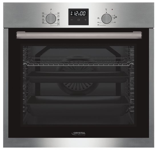 תנור בנוי דיגיטלי 80 ליטר 9 תוכניות Crystal BO80CS - צבע נירוסטה