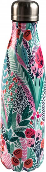 בקבוק תרמי מנירוסטה 500 מ''ל מבית Arcosteel - פרחוני