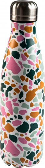 בקבוק תרמי מנירוסטה 500 מ''ל מבית Arcosteel - צבעוני מנוקד