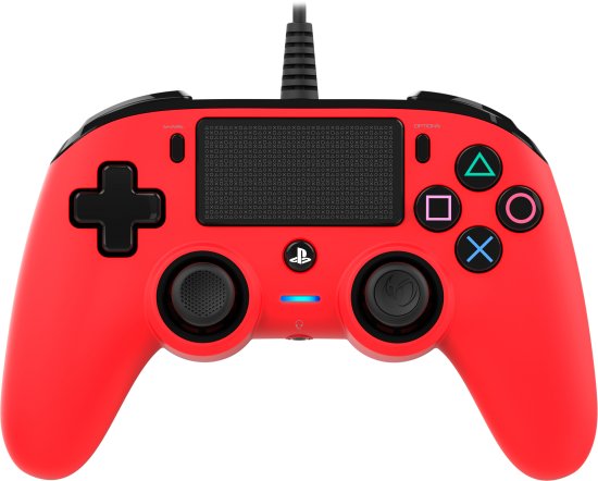 בקר משחק רישמי חוטי ל-Nacon PS4 מבית Bigben - צבע אדום