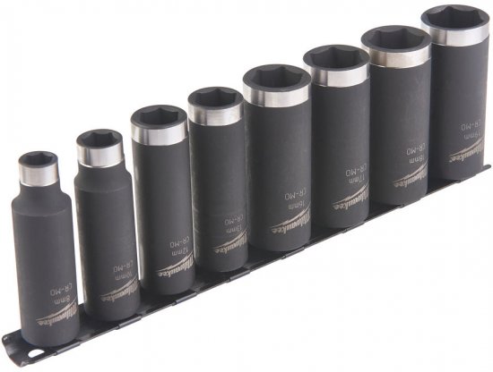 סט 8 בוקסות עמוקות ''3/8 למפתח רטיטה Milwaukee