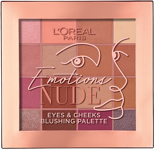 פלטת צלליות וסמקים לעיניים וללחיים Loreal Paris Emotions Of Nudes - בגוונים טבעיים