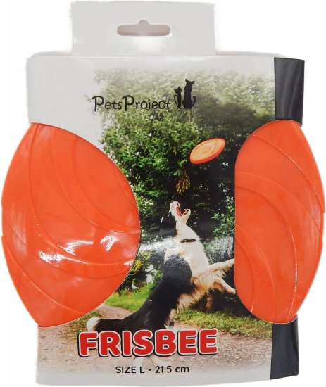פריזבי לכלבים 21.5 ס"מ מידה PetsProject L – צבע כתום