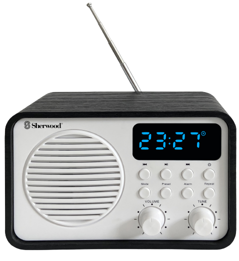 רמקול Bluetooth נייד עם רדיו Sherwood SR201B FM - צבע שחור