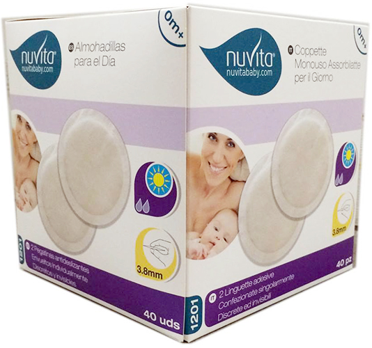 60 יחידות רפידות הנקה מבית Nuvita - צבע לבן