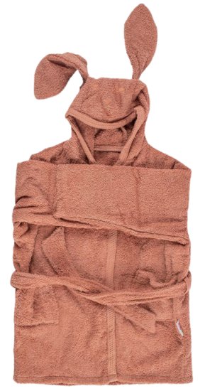 חלוק רחצה לילדים מידה S מבית Minene - אדום בריק