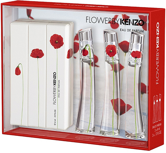 מארז בשמי מיני לאישה 4X3 מ''ל Kenzo Flower או דה פרפיום E.D.P