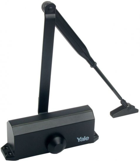 מחזיר דלת הידראולי סדרה 300 Yale צבע שחור