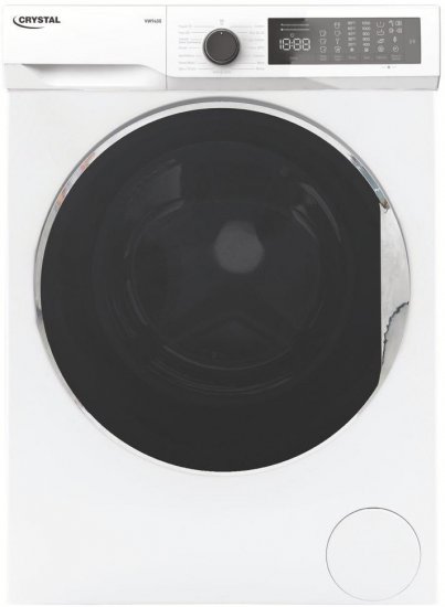 מכונת כביסה אינוורטר פתח חזית 9 ק''ג 14 תוכניות 1200 סל''ד Crystal VW9400 - צבע לבן