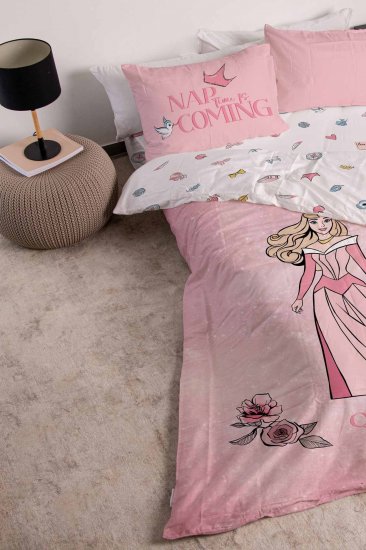 סט מצעי כותנה לילדים הנסיכה אאורורה למיטת יחיד 90x200 ס''מ Vardinon