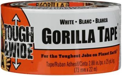 סרט הדבקה  חבלה באורך 22.8 מטר ו- 71 מ''מ רוחב Gorilla Tape Tough And Wide - צבע כסוף