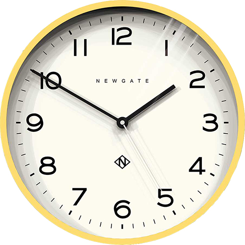 שעון קיר בינוני Newgate Echo - צבע צהוב