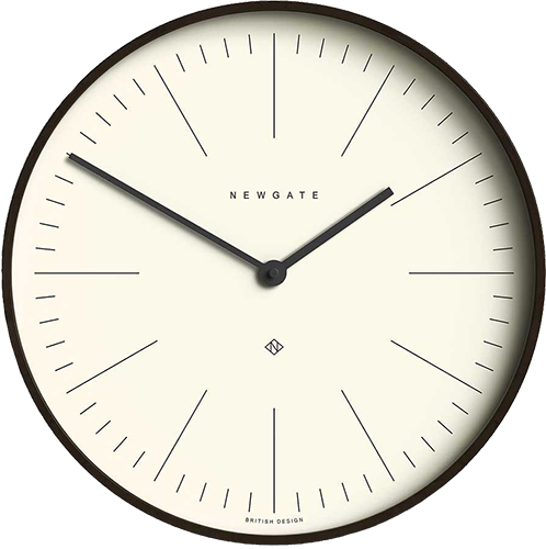 שעון קיר גדול Newgate Clarke - צבע עץ כהה