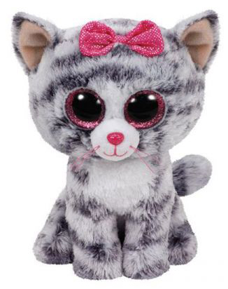 בובת TY מבית שמחה זה אנחנו - קיקי חתולה אפורה 41 ס''מ