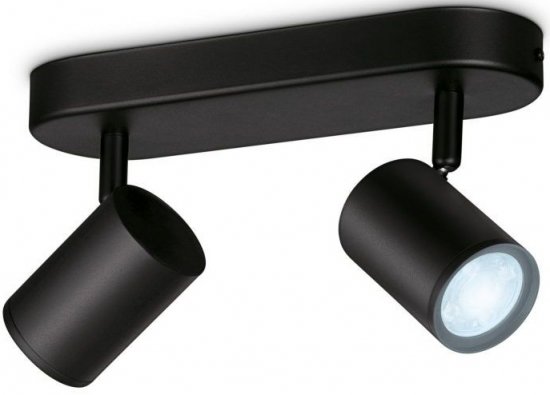 גוף תאורה חכם מתכוונן Wiz 2x5W WIFI+BLU גוון אור מתכוונן 2700K-6500K צבע שחור