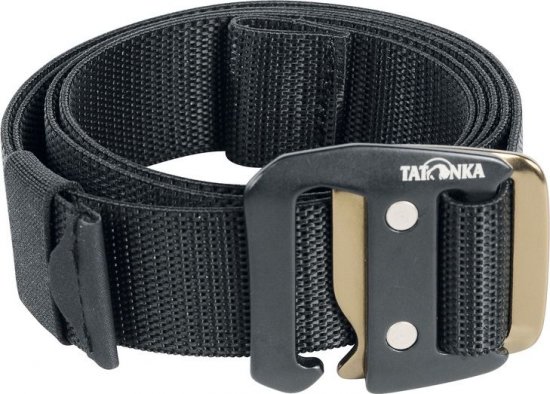 חגורת טיולים אלסטית 38 מ''מ Tatonka - צבע שחור