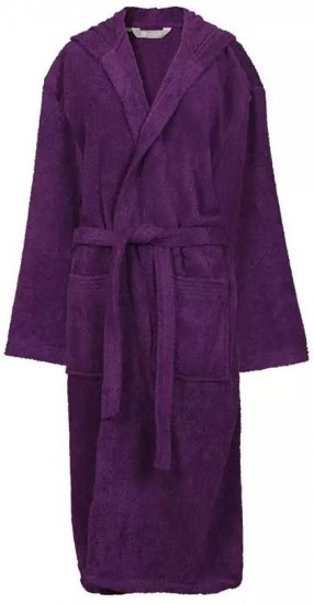 חלוק קפוצ'ון 100% כותנה מידה L-XL מבית ערד טקסטיל צבע סגול כהה