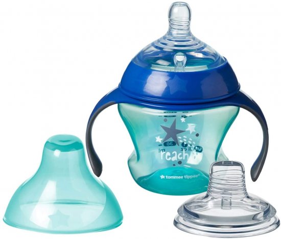 כוס מעבר 150 מ''ל עם ידיות ופטמה נוספת Tommee Tippee - ירוק