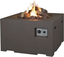 מדורת גן מרובעת 76x76x46 ס''מ Happy Cocooning - צבע אפור/חום