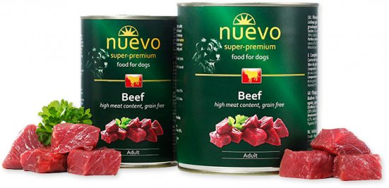 מזון מלא לכלבים Nuevo בטעם בקר - 400 גרם