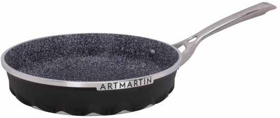 מחבת טיגון תואמת אינדוקציה בגודל 26 ס''מ Amercook Artmartin - צבע שחור