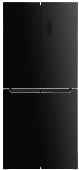 מקרר 4 דלתות מקפיא תחתון 472 ליטר Haier HRF-447FB - זכוכית שחורה - אחריות יבואן רשמי ניופאן