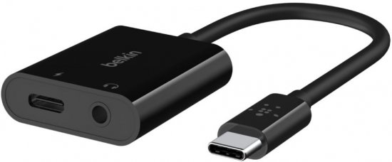 מתאם טעינה 3.5 מ''מ + RockStar USB-C מבית Belkin