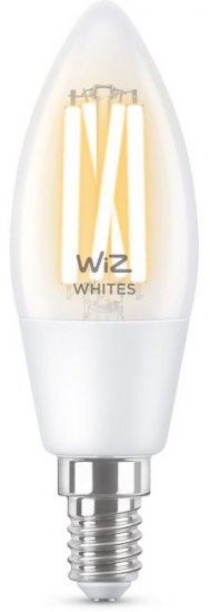 נורת פחם LED חכמה שקופה Wiz Wifi+BLU E14 4.9W C35 גוון אור מתכוונן 2700K-6500K