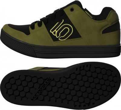 נעלי רכיבת הרים מידה 43 Five Ten Freerider MTB Flat Pedal - צבע ירוק זית