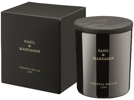 נר ריחני 230 גרם Cereria Molla Basil and Mandarin