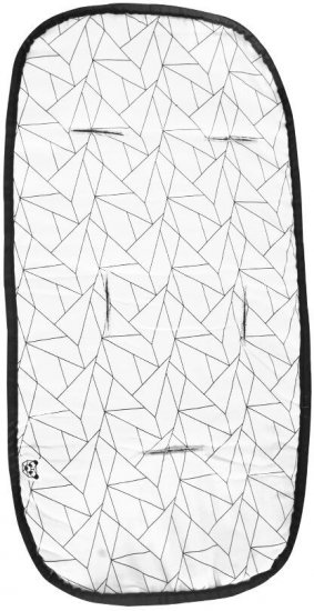 ריפודית לעגלה 100% כותנה 36X72 ס”מ My Panda צבע לבן גיאומטרי