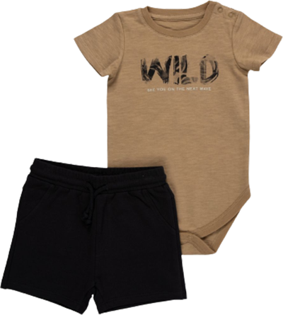 סט בגד גוף ומכנסיים חרדל מבית Minene - מידה 12-18